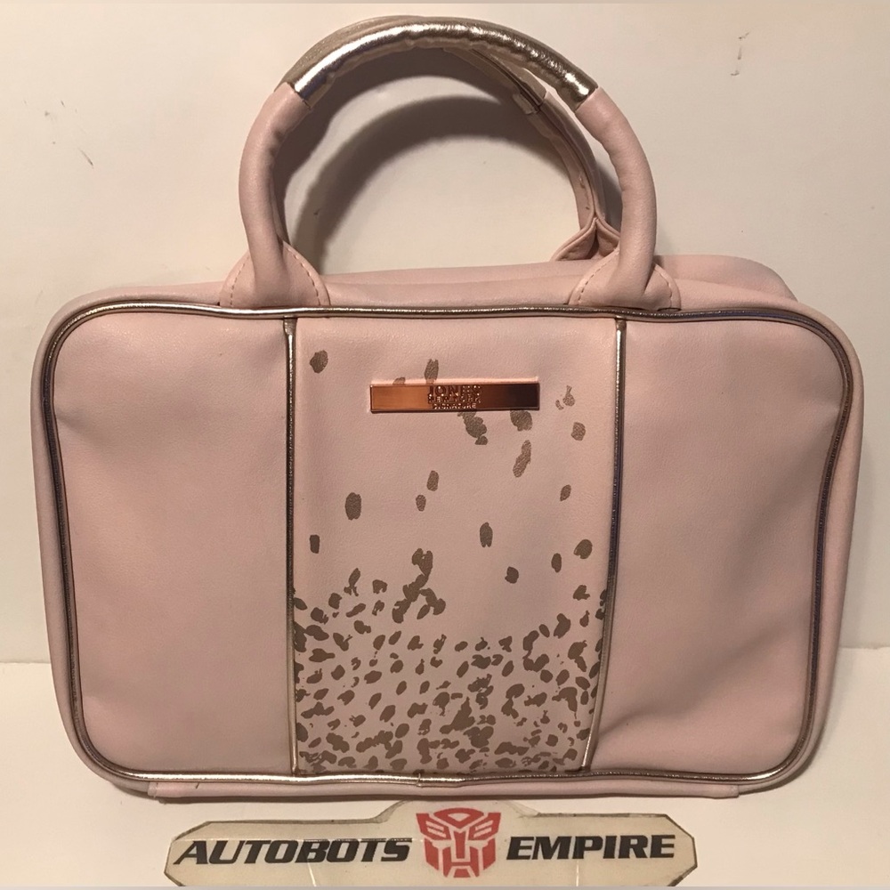 Vintage Womens JONES NEW YORK SIGNATURE Makeup Tote Purse Bag Pink Rl Kors Coach